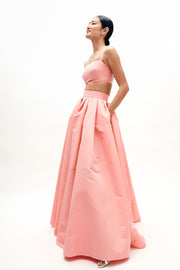 lilah skirt in silk faille