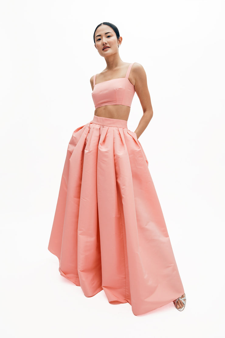 lilah skirt in silk faille - made to order