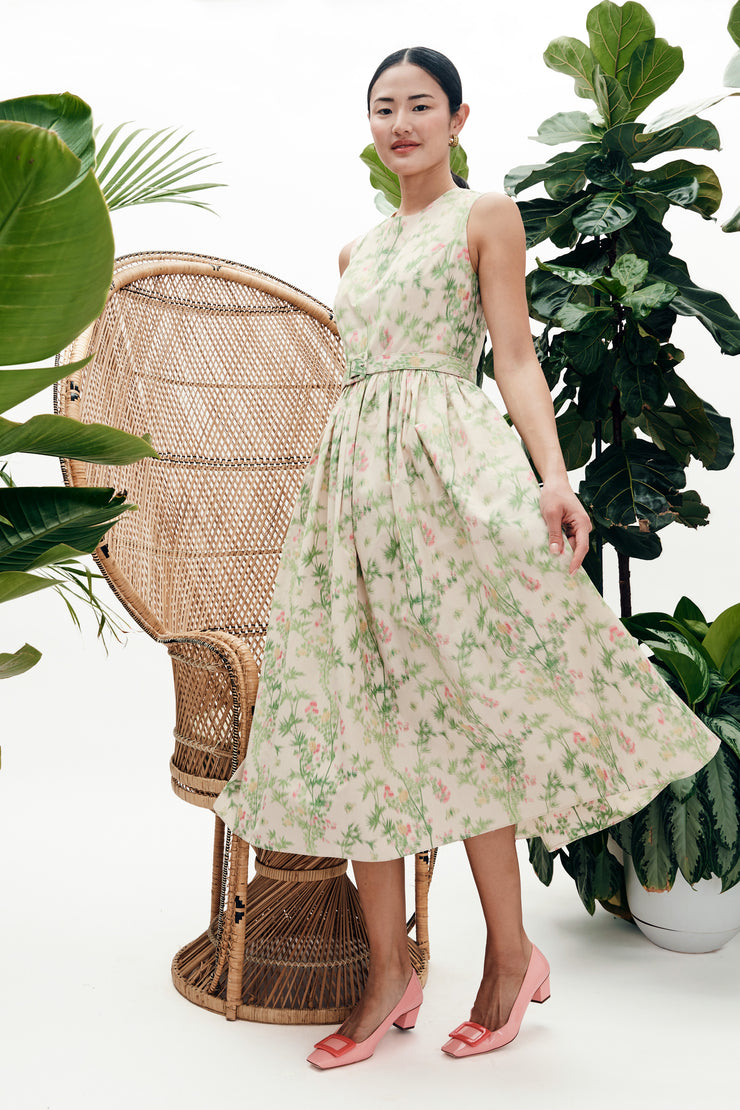 mae x scalamandre sadie dress in jardin de chine